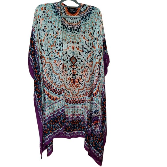 Nicole Miller Beautiful Long Hippie Festival Cover Up - 100% Viscose OS - Picture 1 of 9